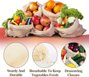 Set of 10 ECOCLAND Reusable Mesh Produce Bags Fruit Grocery Storage Washable Eco Bag - RnR Galore