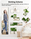 Shatterproof Acrylic Mirror Tiles – 4 - Pack Wall Stickers for Kids, Home Gym, Bedroom & Bathroom, Easy Peel - and - Stick Decorative Mirrors with Double - Sided Tape (Silver,12" x 12") - RnR Galore