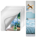 Shatterproof Acrylic Mirror Tiles – 4 - Pack Wall Stickers for Kids, Home Gym, Bedroom & Bathroom, Easy Peel - and - Stick Decorative Mirrors with Double - Sided Tape (Silver,8" x 8") - RnR Galore