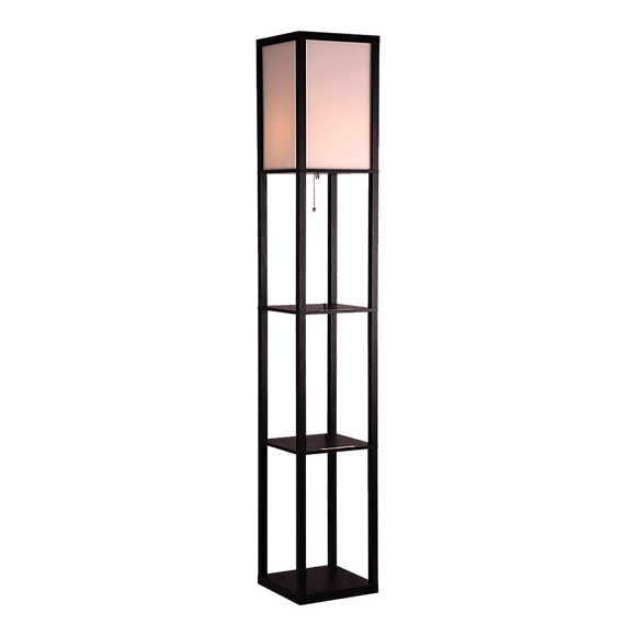 Shelf Floor Lamp - Shade Diffused Light Source with Open - Box Shelves - RnR Galore