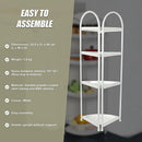Shower Corner Shelf White Caddy Bathroom Shelves Organiser Bath Storage Rack 4 - RnR Galore
