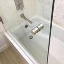 Shower Glass Door Knob Bathroom Round Back - to - Back Handle SUS304 Brushed Nickel - RnR Galore