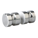 Shower Glass Door Knob Bathroom Round Back - to - Back Handle SUS304 Brushed Nickel - RnR Galore