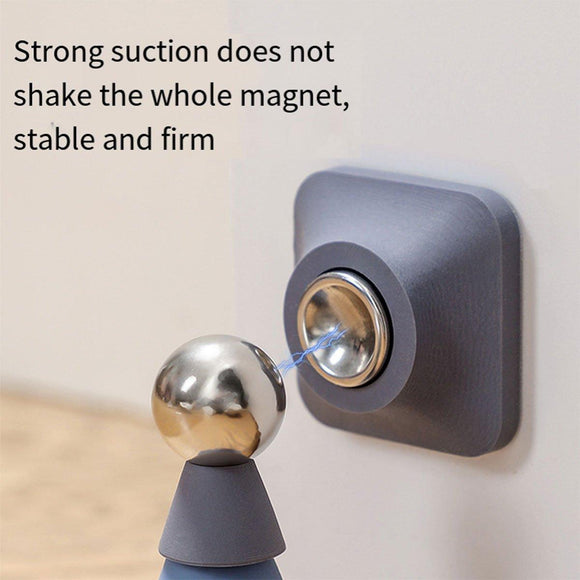 Silicone Silent Door Stopper with Suction Base and Secure Hold Catch Design - Blue - RnR Galore