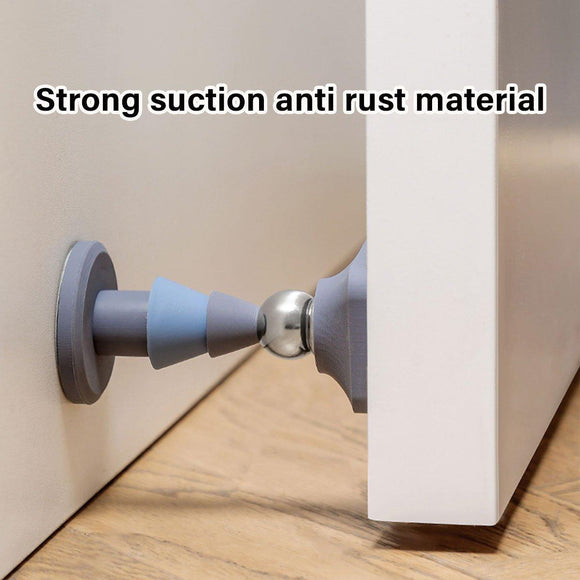 Silicone Silent Door Stopper with Suction Base and Secure Hold Catch Design - Purple - RnR Galore