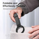 Silver Magnetic Phone Stand with Foldable Tripod & Carabiner Hook – Multi - Functional, Portable Smartphone Holder for Outdoor Use - RnR Galore