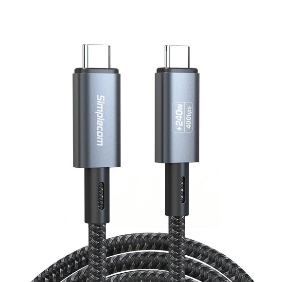 Simplecom CA615 USB - C to USB - C Cable USB4 40Gbps 5A 240W PD3.1 8K@60Hz 1.5M - RnR Galore