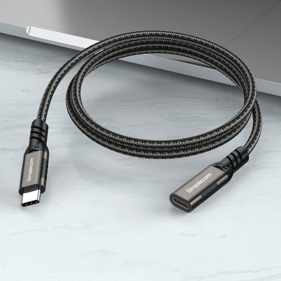 Simplecom CAU620 USB - C Male to Female Extension Cable USB 3.2 Gen2 PD 100W 20Gbps 2M - RnR Galore