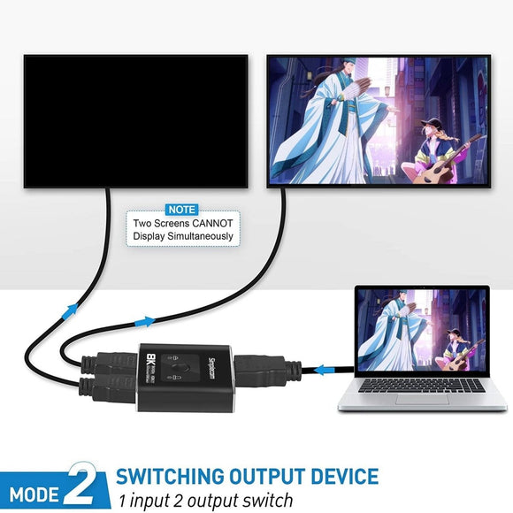 Simplecom CM302v2 Bi - Directional 2 Way HDMI 2.1 Switch Selector 8K@60Hz - RnR Galore