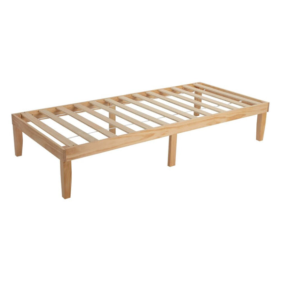 Single Size Warm Wooden Natural Bed Base Frame – Single - RnR Galore