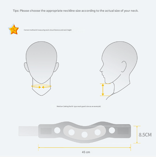 Size XL Grey Ergonomic Neck Support Brace - Soft Cervical Collar for Posture Correction and Pain Relief - RnR Galore