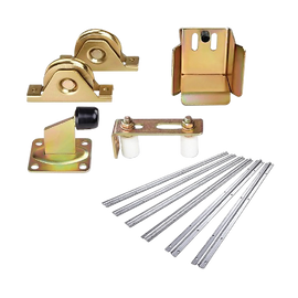 Sliding Gate Hardware Accessories Kit - 6m Track, Wheels, Stopper, Roller Guide - RnR Galore
