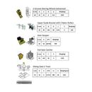 Sliding Gate Hardware Accessories Kit - 6m Track, Wheels, Stopper, Roller Guide - RnR Galore
