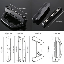 Sliding Patio Door Handle Set Mortise Lock Suitable for Sliding Glass Patio Door Black - RnR Galore