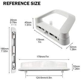 Sliding Patio Door Handle Set Mortise Lock Suitable for Sliding Glass Patio Door White - RnR Galore