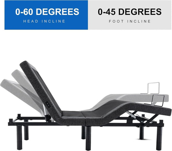 S*MAX Queen Adjustable Zero Gravity Bed Frame with Dual Motors Wireless Remote & USB Ports - RnR Galore