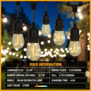 Solar Power 15 LED 18.2M Festoon String Lights Wedding Party WaterProof - RnR Galore