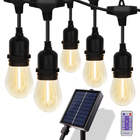 Solar Power 15 LED 18.2M Festoon String Lights Wedding Party WaterProof - RnR Galore