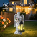 Solar - Powered Angel Lantern Outdoor Light, Resin Waterproof Garden Decorative Light, Walkway and Lawn Mood Light, Garden Statue Ornament for Ambiance - RnR Galore