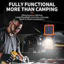 Solar & USB Rechargeable Camping Fan with LED Light - Portable Power Bank, 180° Collapsible(Orange) - RnR Galore