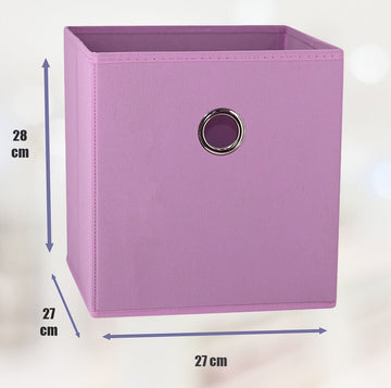 SORTI 27x28x27 CM Light Pink 8 - Pack Foldable Storage Cubes - Fabric Bookcase Organizers for Toys and More - RnR Galore