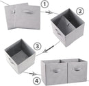 SORTI 33x33x27 CM Red 6 - Pack Foldable Storage Cubes - Fabric Bookcase Organizers for Toys and More - RnR Galore