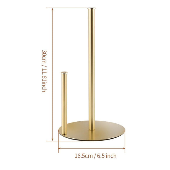 Stainless Steel Double Pole Paper Towel Holder - Gold - RnR Galore