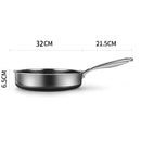 Stainless Steel Frying Pan Non - Stick Cooking Frypan Cookware 32cm Honeycomb Double Sided - RnR Galore