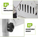 Stainless Steel Portable Outdoor BBQ Barbecue Grill Set Charcoal Kebab Picnic Camping Sets Medium - RnR Galore