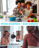 Suction Cup Phone Mount , 360° Adjustable Magnetic Car Phone Holder, Pocket Size Foldable Car Mount, Cell Phone Holders for Your Car for iPhone Series - Black - RnR Galore