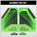 SWANLAKE 32PCS Hex Key Set, Allen Wrench Set Inch/Metric MM(0.7mm - 10mm) SAE(0.028" - 3/8) - RnR Galore