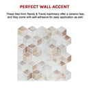 Tiles 3D Peel and Stick Wall Tile Shell Mosaic 10 Sheets - RnR Galore