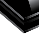 Toughened 60cm x 75cm Black Glass Kitchen Splashback - RnR Galore