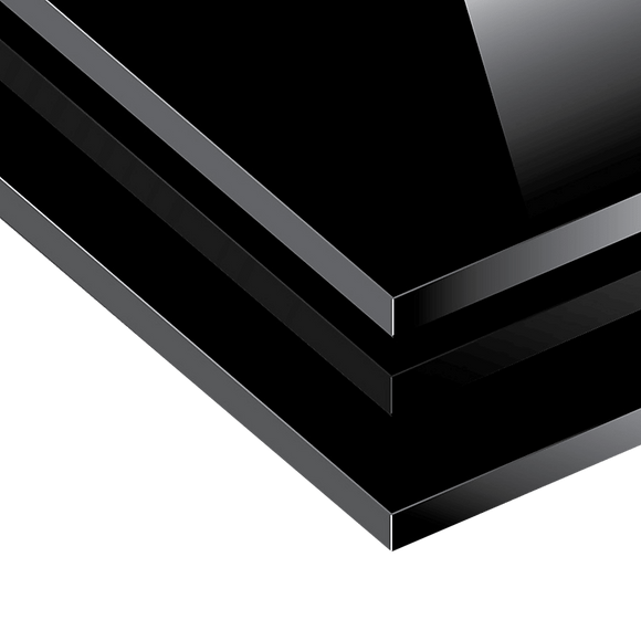 Toughened 60cm x 75cm Black Glass Kitchen Splashback - RnR Galore