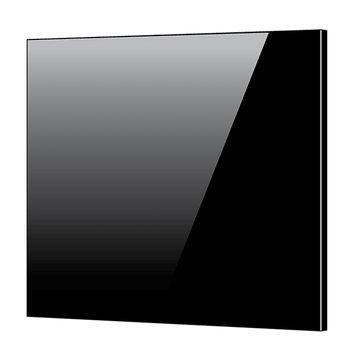 Toughened 90cm x 75cm Black Glass Kitchen Splashback - RnR Galore