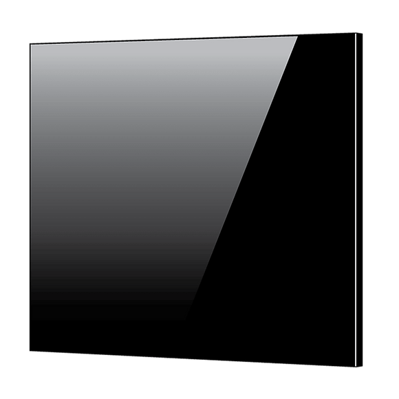 Toughened 90cm x 75cm Black Glass Kitchen Splashback - RnR Galore