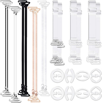 Transparent Bra Straps 24pcs Adjustable Non - slip Replacement Straps with Clips Compatible with Various Bras - RnR Galore