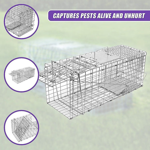 Trap Humane Possum Cage Live Animal Safe Catch Rabbit Cat Hare Fox Bird - RnR Galore