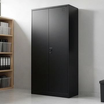 Two - Door Metal Cabinet Shelf Storage for Home Office Gym - RnR Galore