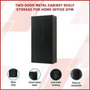 Two - Door Metal Cabinet Shelf Storage for Home Office Gym - RnR Galore