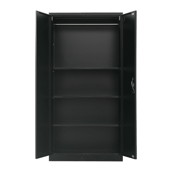 Two - Door Metal Cabinet Shelf Storage for Home Office Gym - RnR Galore