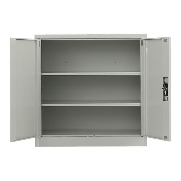 Two - Door Metal Short Cabinet Shelf Storage for Home Office Gym - RnR Galore