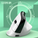 Two Ergonomic Vertical Wireless Mouse - Dual Mode (2.4G & Bluetooth), 5 Adjustable DPI, Silent Clicks, Rechargeable(black) - RnR Galore