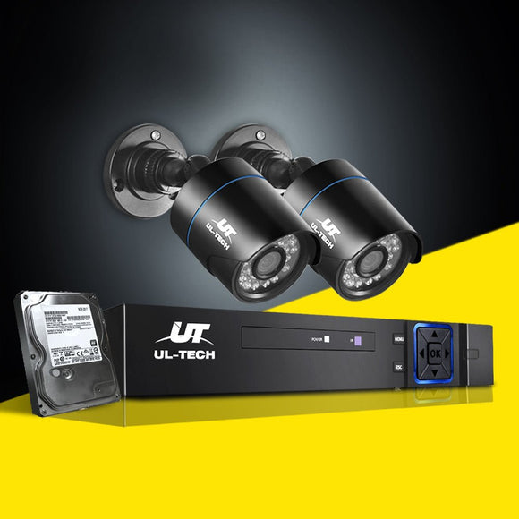 UL - tech CCTV Security System 4CH DVR 2 Cameras 1TB Hard Drive - RnR Galore