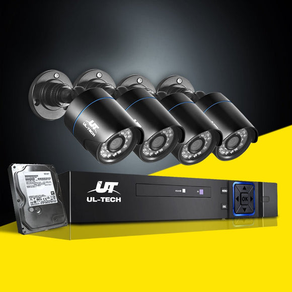 UL - tech CCTV Security System 4CH DVR 4 Cameras 1TB Hard Drive - RnR Galore