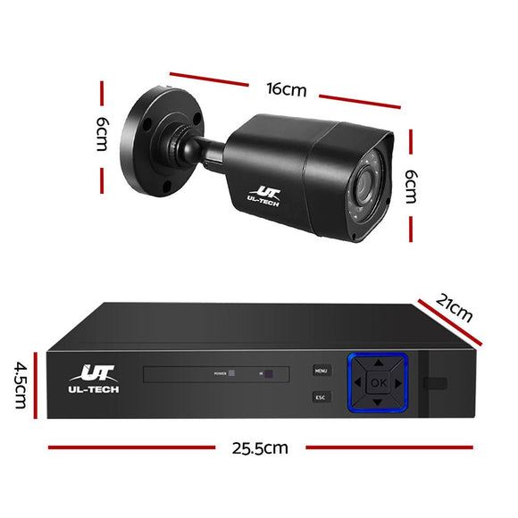UL - tech CCTV Security System 4CH DVR 4 Cameras 1TB Hard Drive - RnR Galore