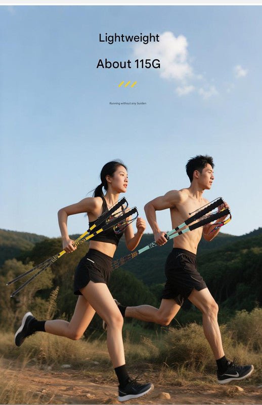Ultralight Carbon Fiber Foldable Trail Running & Hiking Pole(yellow Recommended height range 175 - 185cm) - RnR Galore