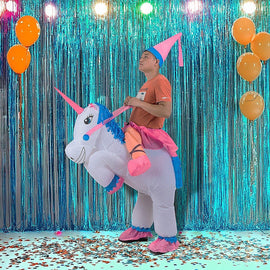 UNICORN Fancy Dress Inflatable Suit - Fan Operated Costume - RnR Galore