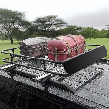 Universal Roof Rack Basket - Car Luggage Carrier Steel Cage Vehicle Cargo - RnR Galore