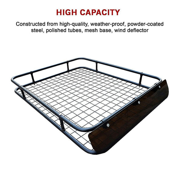 Universal Roof Rack Basket - Car Luggage Carrier Steel Cage Vehicle Cargo - RnR Galore